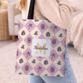Bolsa Tote Personalized Bookish Girl Academy Wizard Pink