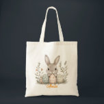 Bolsa Tote Personalized Easter Bunny Bag for Kids<br><div class="desc">Make Easter extra special with this adorable personalized Easter bunny bag for kids! 🐰🌸 Featuring a sweet bunny illustration and your child’s custom name, this festive tote is perfect for collecting eggs during the Easter egg hunt or carrying Easter treats and goodies. This custom Easter treat bag is a fun...</div>