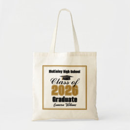 Bolsa Tote Personalized Gold Class of 2026 Graduation Party