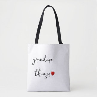 Bolsa Tote Personalized Grandma Things Bag – Unique Gift for