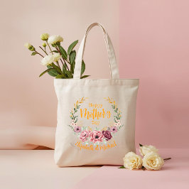 Bolsa Tote Personalized Happy Mother’s Day Floral Tote Bag