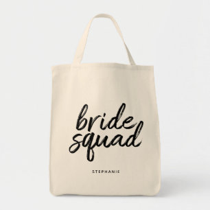 Bolsa Tote Personalized Minimal Bride Squad Tote Bag