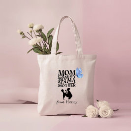 Bolsa Tote Personalized Mom Typography Tote Bag