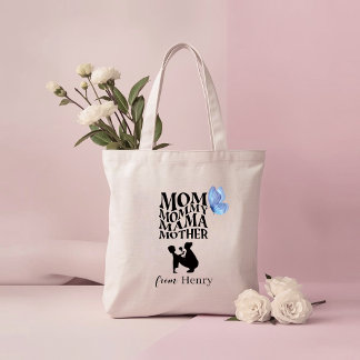 Bolsa Tote Personalized Mom Typography Tote Bag