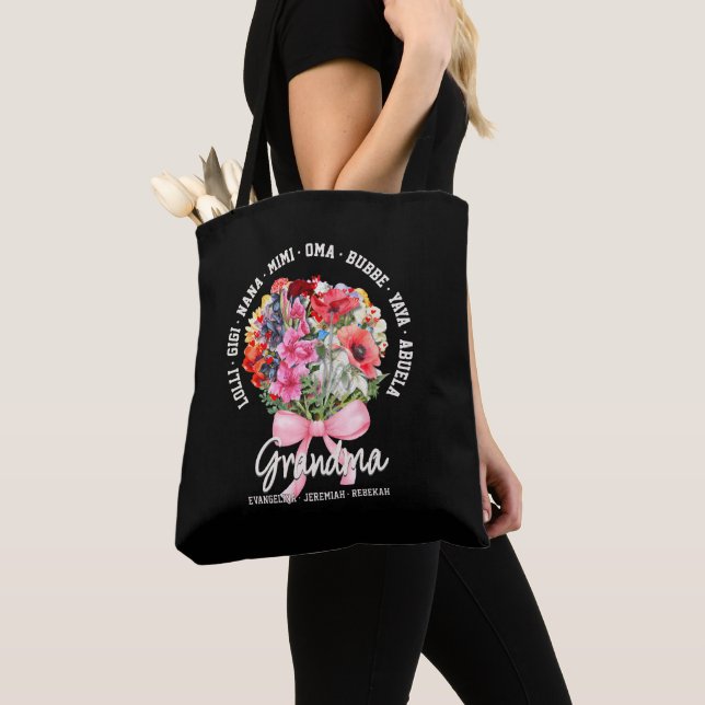 Bolsa Tote Personalized Mother's Day Nana Mimi Gigi GRANDMA (Close Up)