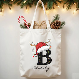 Bolsa Tote Personalized Santa Claus Tote for Mom or Grandma