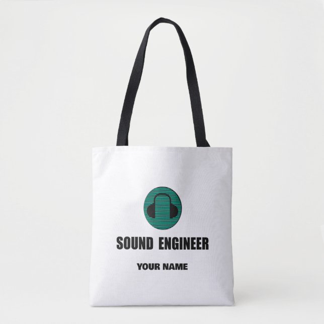 Bolsa Tote Personalized Sound Engineer Audio Engineering (Frente)