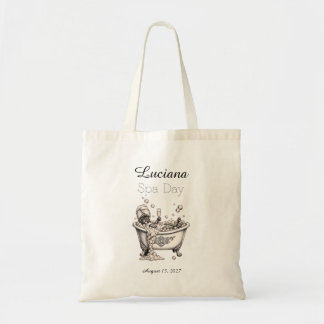 Bolsa Tote Personalized Spa Day Tote Bag - Custom Name