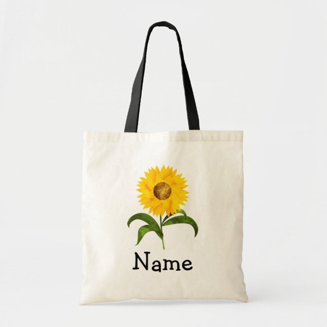 Bolsa Tote Personalized Sunflower Tote Bag | 2-sided design (Frente)