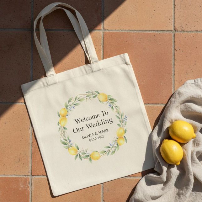 Bolsa Tote  Personalized Wedding Welcome Tote Bag for Guests (Criador carregado)