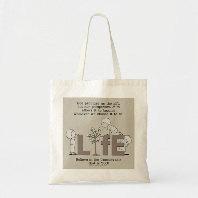 Bolsa Tote Perspectiva da Vida (Frente)