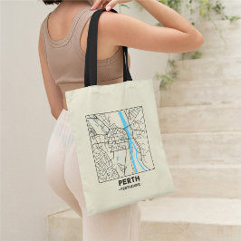 Bolsa Tote Perth, Scotland City Map Tote Ba