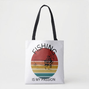 Bolsa Tote Pesca é minha paixão, pesca