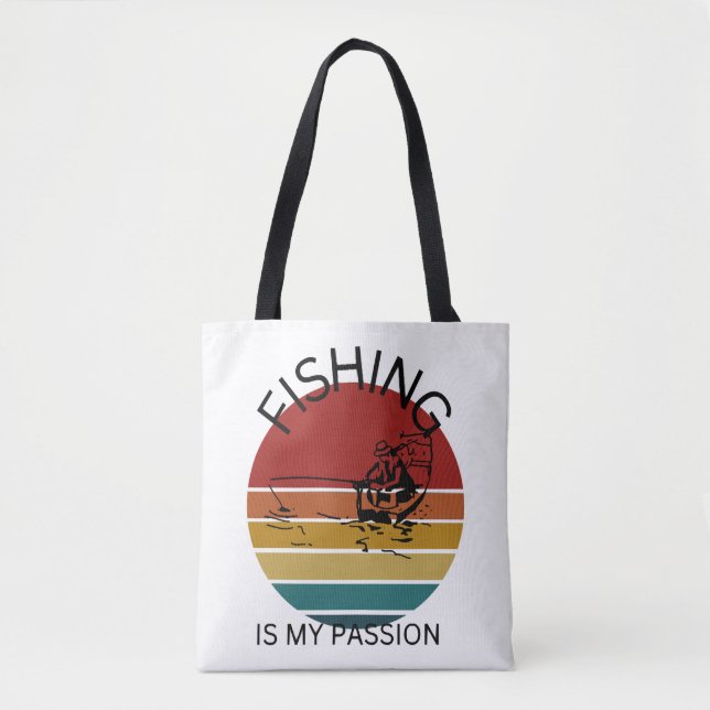 Bolsa Tote Pesca é minha paixão, pesca (Frente)