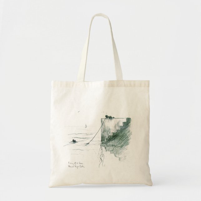 Bolsa Tote Pesca fora do cais (Frente)