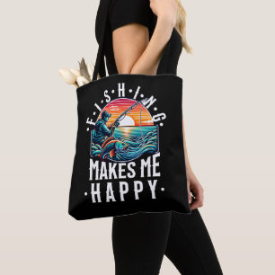 Bolsa Tote Pesca me deixa feliz
