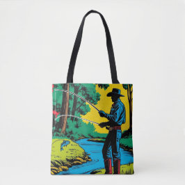 Bolsa Tote Pescador Caubói na Margem do Rio