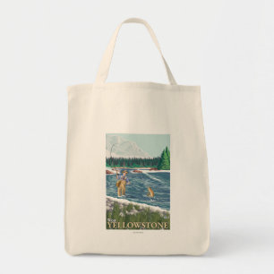 Bolsa Tote Pescador da mosca - Yellowstone ocidental, Montana