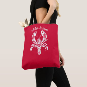 Bolsa Tote Pescador de lagosta Core-Havaí-Cherry Red