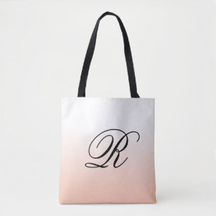 Bolsa Tote Pêssego Sobre Qualquer Cor com Monograma