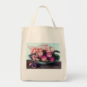 Bolsa Tote Pêssegos e Ameixas FRUTAS da SEASON