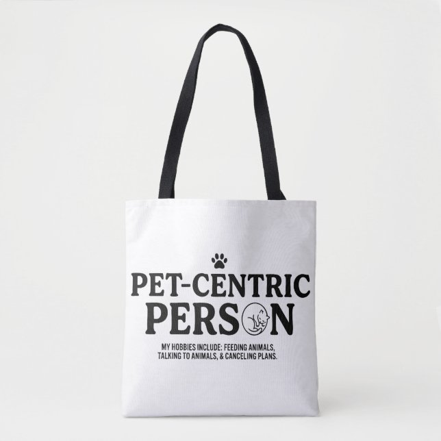 Bolsa Tote Pessoa Centrada em Animais de Estimação (Frente)
