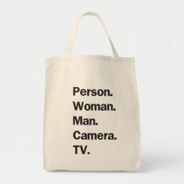 Bolsa Tote Pessoa. Mulher. Cara. Câmera. TV.