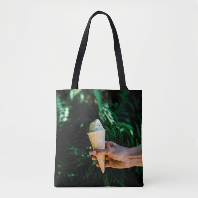 Bolsa Tote Pessoa que detém o sorvete (Frente)