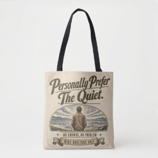 Bolsa Tote Pessoalmente Prefiro o Design Retro Vintage Silenc