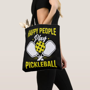 Bolsa Tote Pessoas Felizes Jogam Pickleball