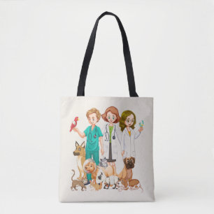 Bolsa Tote Pessoas veterinárias do fundo