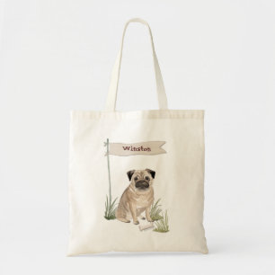 Bolsa Tote Pet Dog de Nome Personalizado