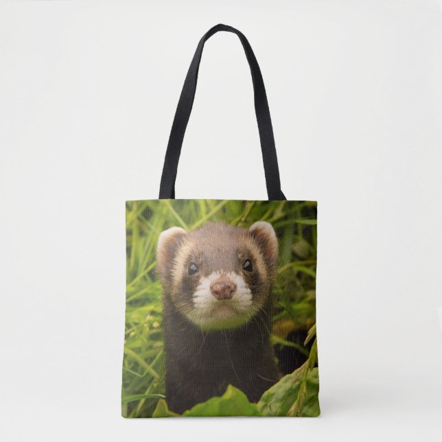 Bolsa Tote Pet Ferret na grama (Frente)