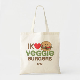 Bolsa Tote PETA Ik [love] veggie burgers