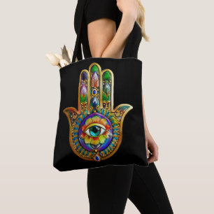 Bolsa Tote Petais De Flores Coloridas Turquesa De Terceiro Ol
