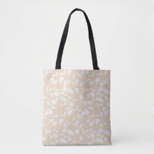 Bolsa Tote Pétalas   Coral e Branco