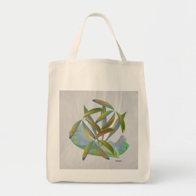 Bolsa Tote Pétalas de queda na névoa (Frente)