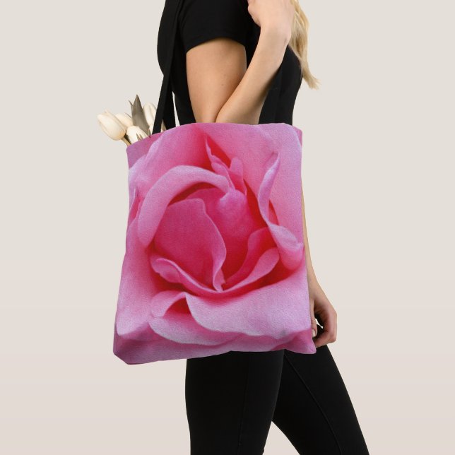 Bolsa Tote Pétalas rosa rosa cor-de-rosa (Close Up)