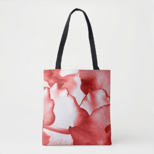 Bolsa Tote Pétalas Vermelhas Pintadas