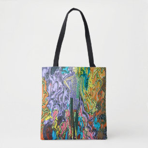 Bolsa Tote "peter max art style" sacola mardi gras