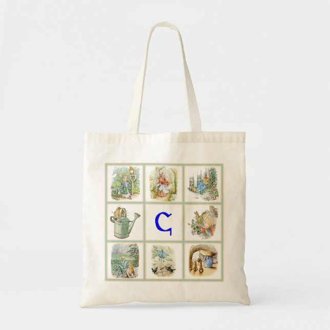 Bolsa Tote PETER RABBIT para crianças cujo nome começa com C (Frente)
