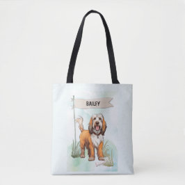 Bolsa Tote Petit Basset Griffon Vendeen Aquarela Cachorro