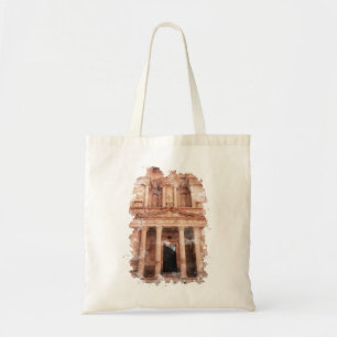 Bolsa Tote Petra Jordan Watercolor Art