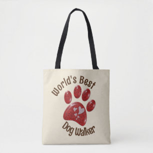 Bolsa Tote Pets Caninais Impressos Pets da Pata do Cachorro M