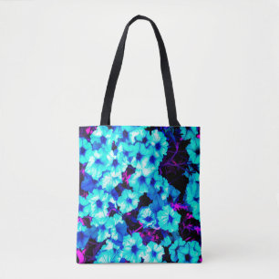 Bolsa Tote Petunias Azuis Brilhantes
