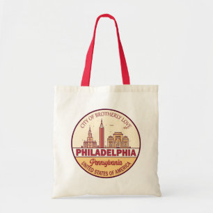 Bolsa Tote Philadelphia Pennsylvania City Skyline Emblem