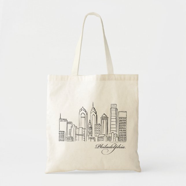 Bolsa Tote Philadelphia Skyline Tote Bag (Frente)