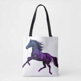 Bolsa Tote Photo of a Galloping Stallion on Reusable Grocery