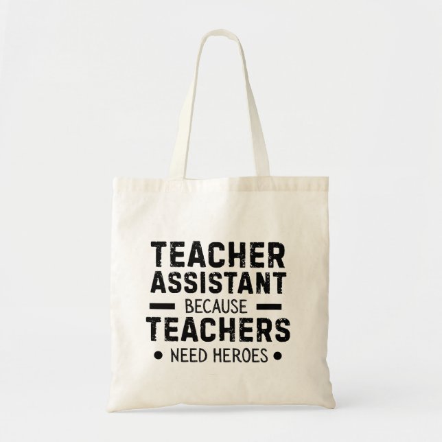 Bolsa Tote piada de assistente de professor engraçada (Frente)