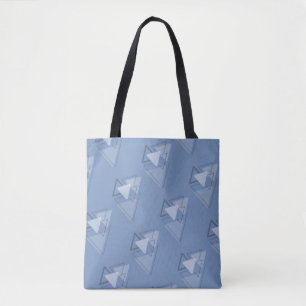 Bolsa Tote Piada de triângulos geométricos monocromáticos mod